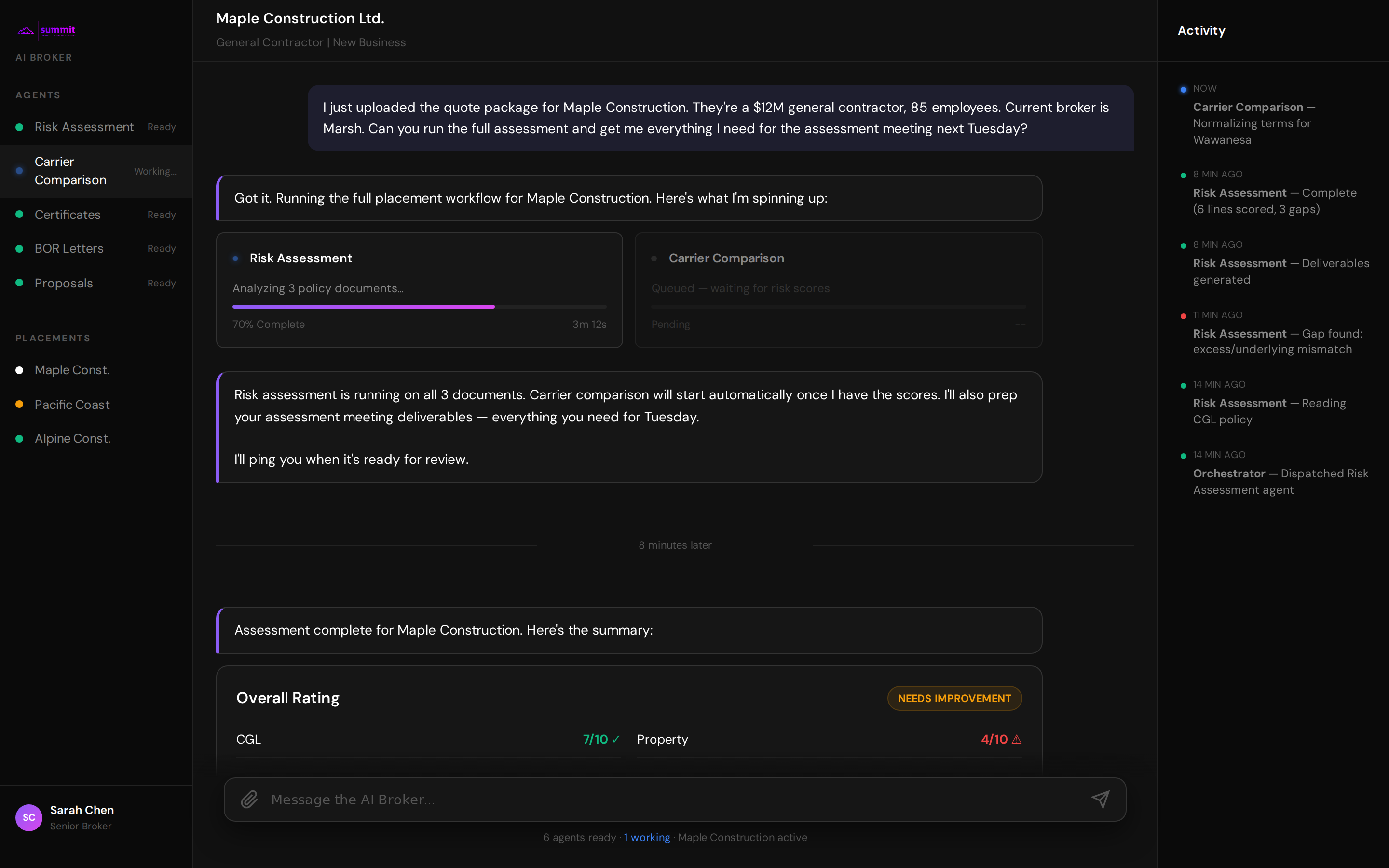 Summit AI Broker Platform Demo